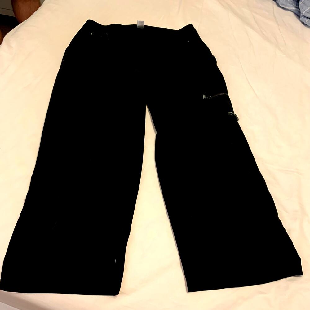 Cash'e Black Causal Pants or Capris with Pockets  Sz 0